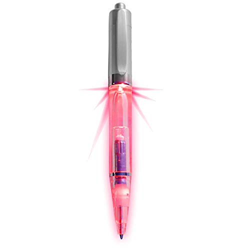 noTrash2003® - Bolígrafo con luz LED (luz azul, luz roja o luz verde), para escribir en la oscuridad, color rojo 14,70 cm Länge