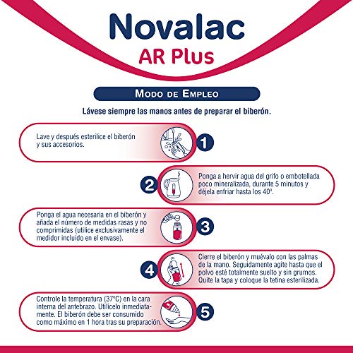 NOVALAC AR Plus Leche infantil  para bebés de 0 a 12 mese. 800G
