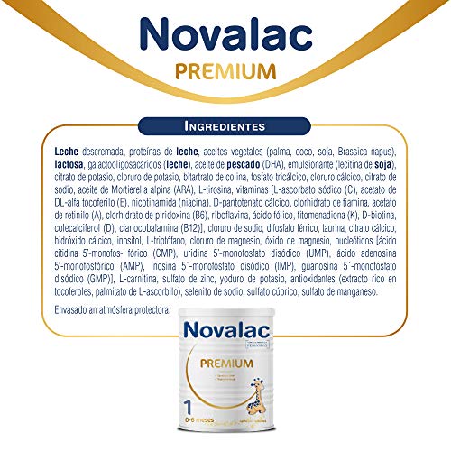 NOVALAC Premium 1 - Leche para lactantes de 0 a 6 meses - 800G