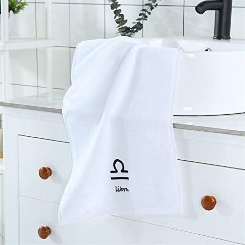Novedad de Moda De Dos Piezas de Toalla de baño + Toalla de algodón Absorbente 12 Constelación Toalla Toalla Pareja espesantes Deportes para baño Playa (Color : 2-Aquarius, Size : 70 * 140)