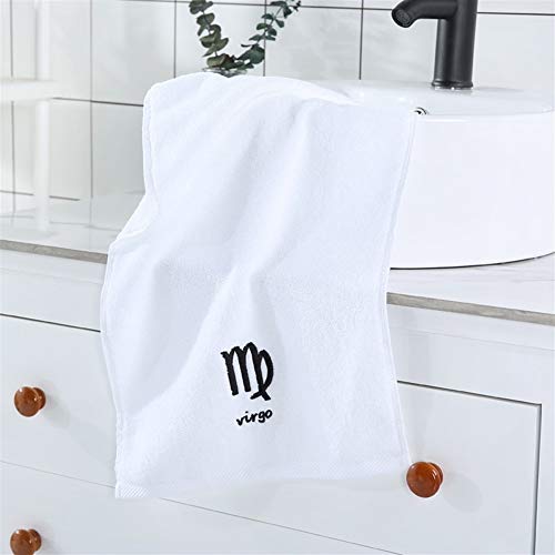 Novedad de Moda De Dos Piezas de Toalla de baño + Toalla de algodón Absorbente 12 Constelación Toalla Toalla Pareja espesantes Deportes para baño Playa (Color : 2-Aquarius, Size : 70 * 140)