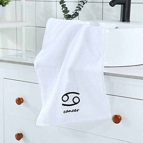 Novedad de Moda De Dos Piezas de Toalla de baño + Toalla de algodón Absorbente 12 Constelación Toalla Toalla Pareja espesantes Deportes para baño Playa (Color : 2-Aquarius, Size : 70 * 140)