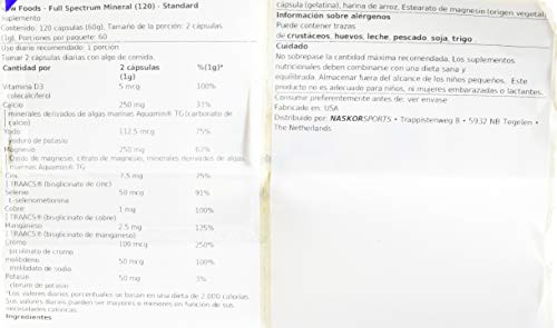 Now Foods Full Spectrum Mineral Standard - 120 Cápsulas