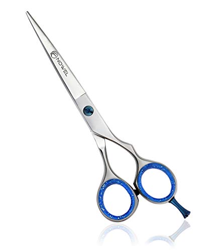 NowelNowel - Tijeras profesionales de acero inoxidable de 16,5 cm para cortar el pelo - Tijeras de peluquería profesional - Tijeras de peluquería - Tijeras de corte de pelo, Azul, 1.00[set de ]