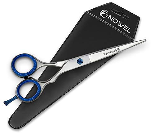 NowelNowel - Tijeras profesionales de acero inoxidable de 16,5 cm para cortar el pelo - Tijeras de peluquería profesional - Tijeras de peluquería - Tijeras de corte de pelo, Azul, 1.00[set de ]