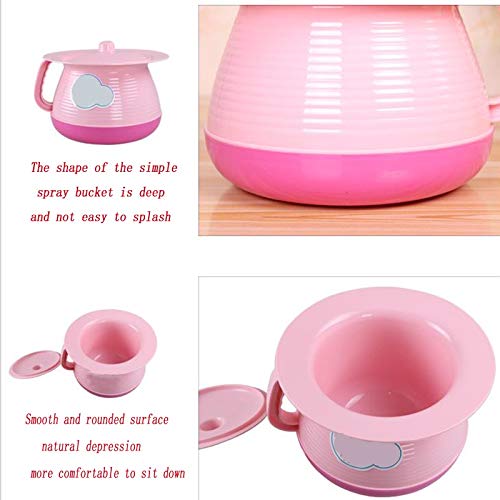 Npeiyi Doble Capa Inodoros Portátiles, Ollas, Plásticos, Cubos De Orina Femeninos, Adultos con Tapaderas, Botes De Orina, Escupidera De Urinarios Engrosamiento Niño Niña Varón Bebé Orinal Hogar