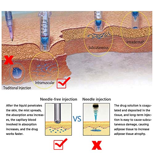 NSWD Hyaluron Pen, Belleza Pluma de Ácido Hialurónico, Ayuda A Reducir Las Imperfecciones, Arrugas y Marcas con Cabeza de Ampolla para Belleza Salones y Casas