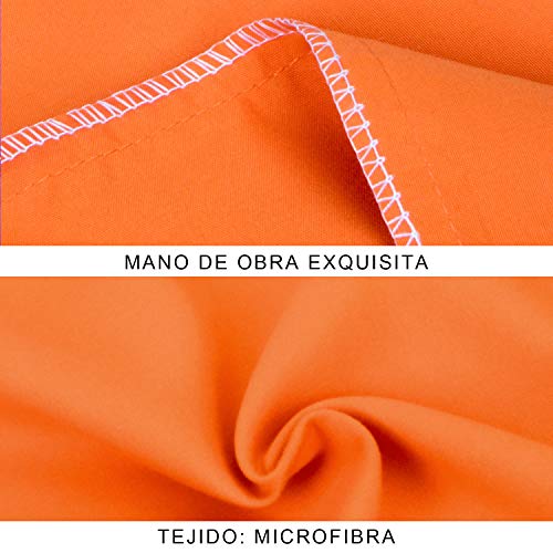 NTBAY Fundas de Almohada de Microfibra, Paquete de 2 Fundas de Almohada con Cierre Suave Antiarrugas y Resistente a Las Manchas, 50x90 cm, Naranja