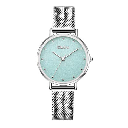 Nuevo Reloj para Mujer Reloj para Mujer Reloj para Mujer Reloj De Cuarzo A Prueba De Agua Concha De Plata Colorete Rubor Ondulado
