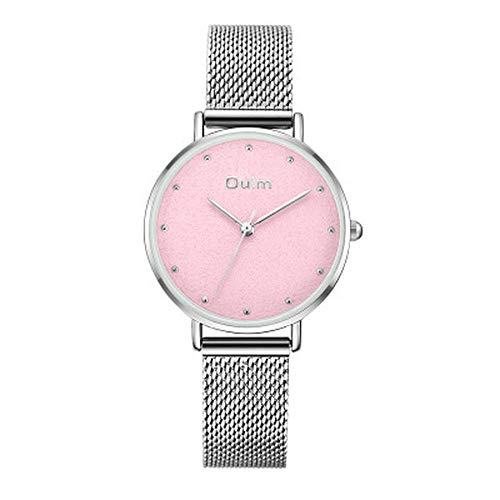Nuevo Reloj para Mujer Reloj para Mujer Reloj para Mujer Reloj De Cuarzo A Prueba De Agua Concha De Plata Colorete Rubor Ondulado