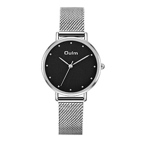 Nuevo Reloj para Mujer Reloj para Mujer Reloj para Mujer Reloj De Cuarzo A Prueba De Agua Concha De Plata Colorete Rubor Ondulado