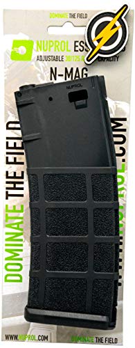 Nuprol N-mag Mid-Cap Airsoft Magazine 30/125 Round M4 - Negro y Parche de First and Only Retail