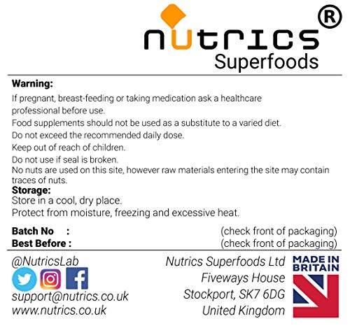 Nutrics® 100% puro ácido málico, polvo vegano de grado farmacéutico, 400 g, Nutrics Superfoods