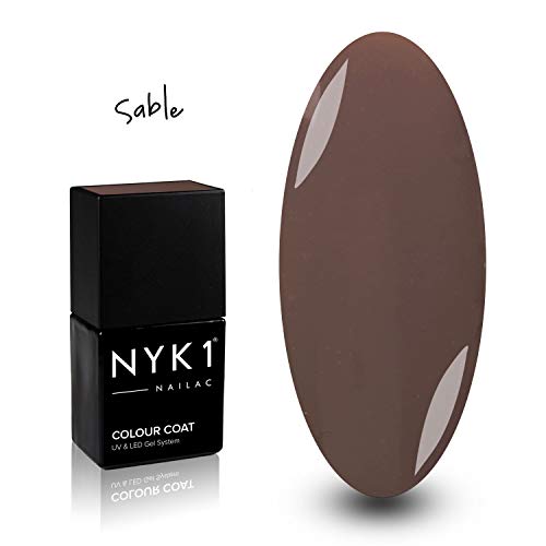 NYK1 Gel Esmalte Permanente Uñas | Esmalte de Uñas de Color en Gel para Secador de Lámpara Led o UV - Manicura Profesional y Brillo | Perfecto como Top Coat, Base y Nail Art Semipermanente Shellac