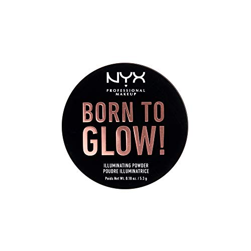 NYX Born To Glow - Polvo iluminador (5,3 g, luz estroboscópica cálida)