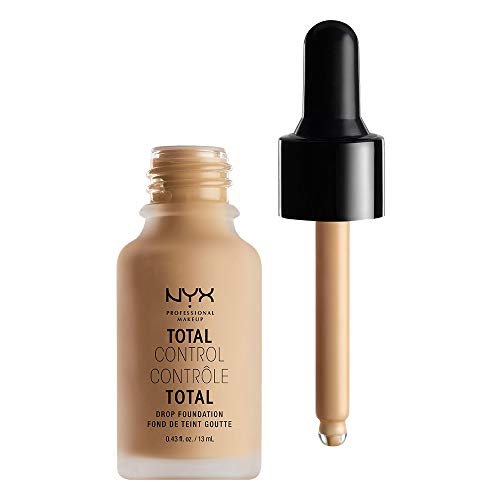 NYX Professional Makeup Base de Maquillaje Total Control Drop Foundation, de Larga duración, Cobertura Modulable y Acabado Mate, Fórmula vegana, Tono: Medium Olive