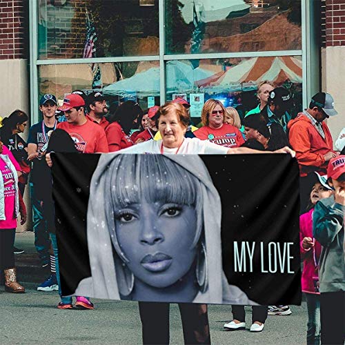 Oaqueen Banderas, Bandera del Jardin, Mary J Blige Seasonal Bandiera Set for Outdoors 3x5 Ft