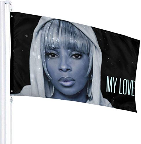 Oaqueen Banderas, Bandera del Jardin, Mary J Blige Seasonal Bandiera Set for Outdoors 3x5 Ft