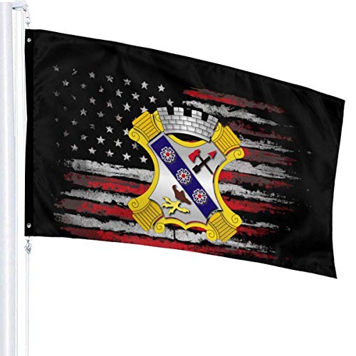 Oaqueen Garden Flag 1er Batallón, 8vo Regimiento de Infantería Bandera de 3 por 5 pies con Ojales