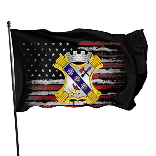 Oaqueen Garden Flag 1er Batallón, 8vo Regimiento de Infantería Bandera de 3 por 5 pies con Ojales