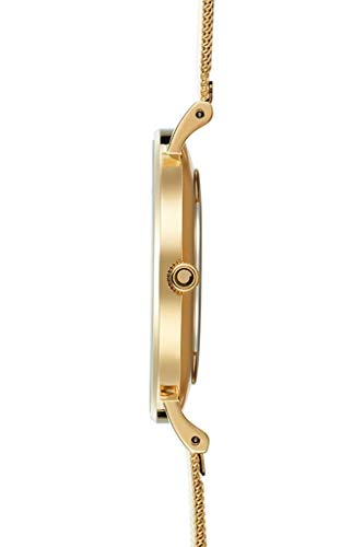 Obaku Dinamarca – Reloj de diseñador para Hombre, diseño clásico Pero Moderno, Elegante Caja de Acero de Oro Rosa, Correa de Malla de Acero Inoxidable, Modelo: Mark