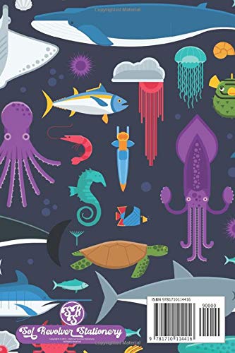 Ocean Life Journal: 110 Pages 6 x 9 Inch Journal Format - Wide Ruled Paper: This Cute Sea / Marine Life Journals Are Great For Journaling, Writing ... Perfect For Students, Teens and Children