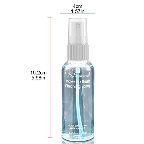 Ocobudbxw 100ml Limpiador de brochas de Maquillaje Spray Cosmético Limpieza Profunda Líquido de Secado rápido sin Lavado
