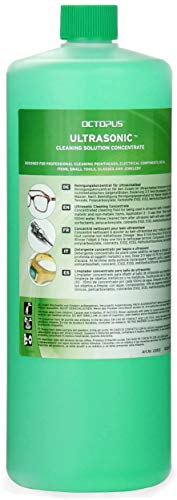 Octopus Limpiador Concentrado ultrasónico para la Limpieza de Joyas, Gafas, dentaduras, Metales Nobles y Cabezales de impresión en baño ultrasónico, 1litro