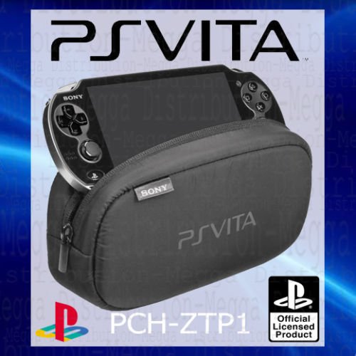 OFFICIAL Sony Playstation PS Vita Soft Travel Pouch Carry Case Bag - WITH DUAL STORAGE COMPARTMENTS FOR PERIPHERALS + MEMORY CARD SLOTS - PCH-ZTP1 [OEM Packed], [Importado de Reino Unido]