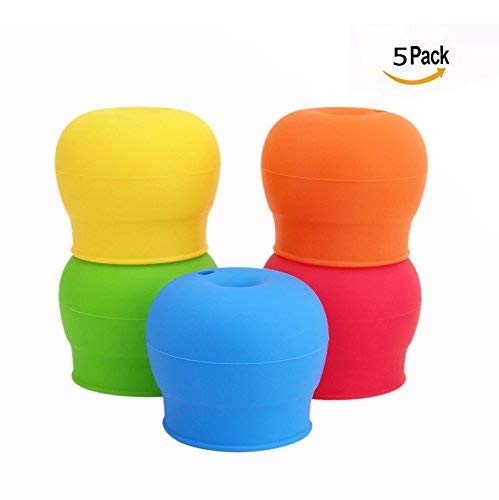 OFKPO 5 Unidades por Paquete Silicona Taza Tapas, Silicón Hace la Taza en la Taza del Sippy de la Derramar-Prueba para los Bebés y los Niños Pequeños