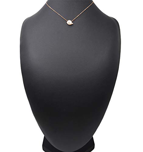 Oh My Shop CC2794E – Collar de Cadena Fina con Colgante de Caracol de Acero Dorado Rosa y nácar