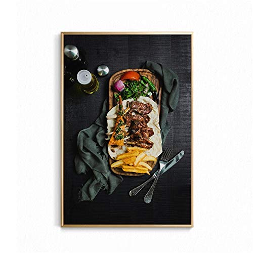 oioiu Póster de Comida Cuadro de Pintura de Lienzo Decorativo nórdico para decoración de Cocina impresión de Frutas Arte de Pared Vegetal Arte de Pared sin Marco