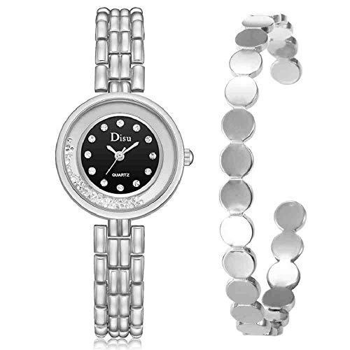 OLUYNG Reloj de Pulsera El más Nuevo Reloj de Cuarzo Deportivo CH Mujer, Reloj Digital de Oro Rosa de Acero Inoxidable Lady Rhinestone 533