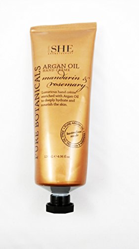 OM SHE Mandarin & Rosemary - Crema de manos de aceite de argán, 120 ml