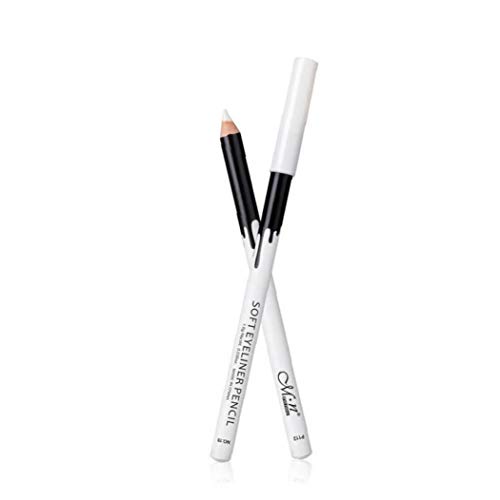 OMMO LEBEINDR Lápiz Delineador De Ojos Maquillaje a Prueba De Agua Mujeres Larga Duración Pigmento Eye Liner Delineador De Ojos Blanca Pluma Cosméticos