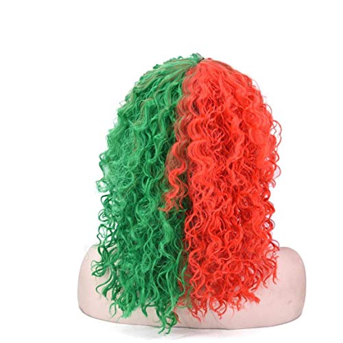 Ondulado pelucas afro corto rizado peluca sintética hasta los hombros de las mujeres peluca de pelo de Cosplay del partido de diario