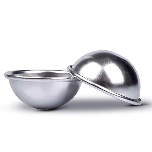 Onepine Bomba De Baño Moldes para Bomba de Baño de 16 Piezas 8 sets de 3 Tamaños Molde de Metal de Bricolaje para Bombas de Baño Caseras y crea tus Propios Fizzle (16 Piezas / 8 sets)