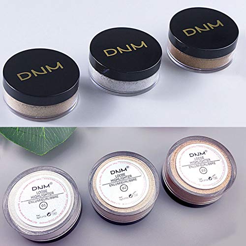 Onkessy Loose Powder Highlighter Powder Durable Impermeable Ilumina el color de la piel para el maquillaje Highlighter de la cara y el cuerpo