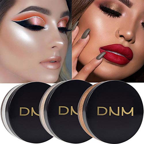 Onkessy Loose Powder Highlighter Powder Durable Impermeable Ilumina el color de la piel para el maquillaje Highlighter de la cara y el cuerpo