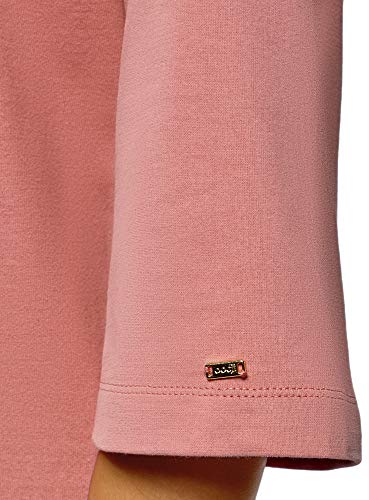 oodji Ultra Mujer Vestido Recto con Sisa Caída, Rosa, ES 40 / M