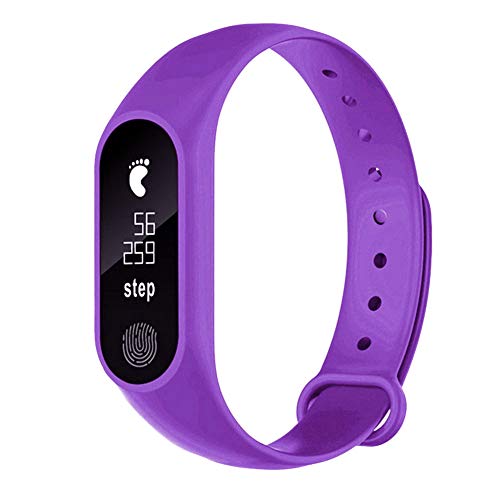 OPAKY para M2 Podómetro Deportivo Pulsera Inteligente Ritmo Cardíaco Bluetooth V4.0 Reloj Inteligente Monitor de Ritmo Cardíaco Notificación de Mensajes para Android y iOS Teléfono móvil