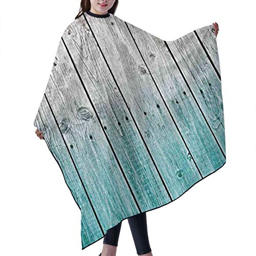 Opiadco Wood Panels Background with Digital Tones Country House Hair Cut Cape Waterproof Stain Resistant Professional Hair Apron Anti Static Durable Salon Cape Hair Barber Hairdressing Cape For Adult