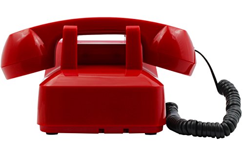 OPIS PushMeFon Mobile: móvil de sobremesa/teléfono Fijo con sim/teléfono móvil para Mayores/teléfono Retro móvil con Disco de marcar (Rosso)