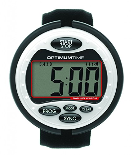 Optimum Time Series 3 - Reloj de Vela para Barcos y Barcos en Color Blanco, Resistente al Agua, Temporizador de Carreras para Vela, Yates y Barcos