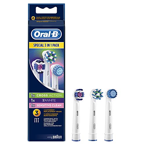 ORAL-B Multi Pack 3 en 1, cabezales para cepillos de dientes eléctrico, 3 unidades