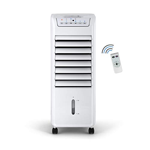 Orbegozo AIR 46 Climatizador evaporativo 3 en 1, 3 velocidades, temporizador, acumuladores de frío, depósito de 6 l, mando a distancia, silencioso, 55 W