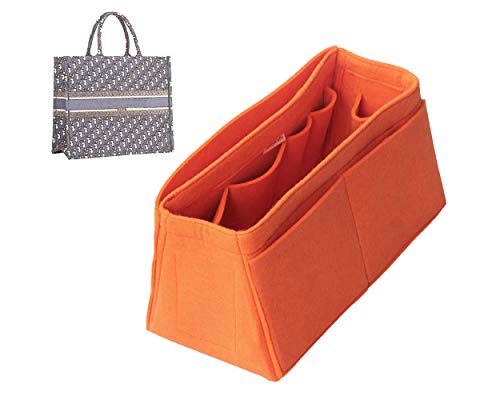 Organizador de bolsa de mano, bolsa de fieltro para insertar bolsa de forro de forro de bolsa protectora para organizar el bolso (estilo W), Gris oscuro. (Gris) - JKS-W-229-Dark-Grey