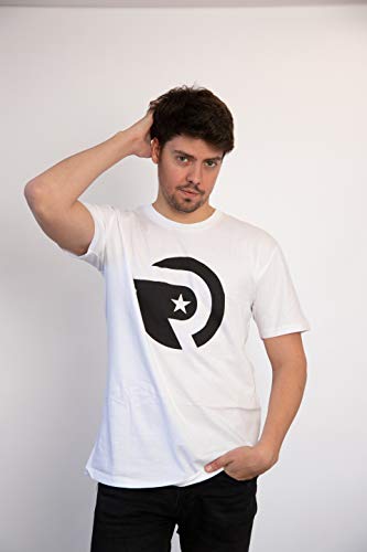 Origen Logo Camiseta, Blanco (Blanco Blanco), L para Hombre