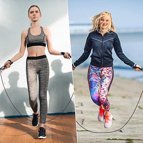 Osaloe Cuerda de Saltar para Adultos y Niños, Comba de Crossfit Ligero y Duradero, Cuerda para Saltar Ajustable de 2.8 Metros para Fitness, Boxeo, Deporte Interior y Exterior, Gimnasio