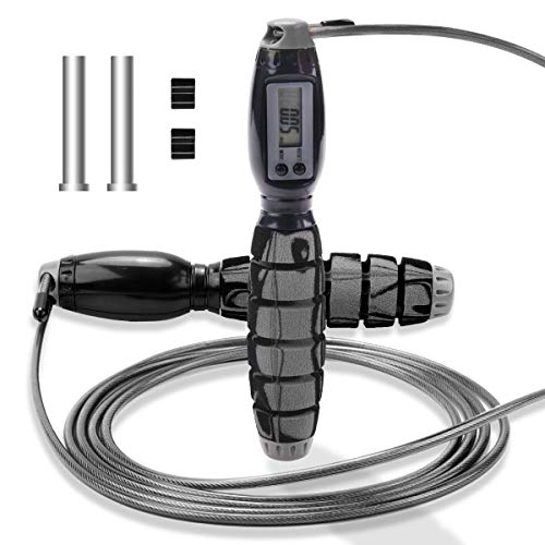 Osaloe Cuerda de Saltar para Adultos y Niños, Comba de Crossfit Ligero y Duradero, Cuerda para Saltar Ajustable de 2.8 Metros para Fitness, Boxeo, Deporte Interior y Exterior, Gimnasio